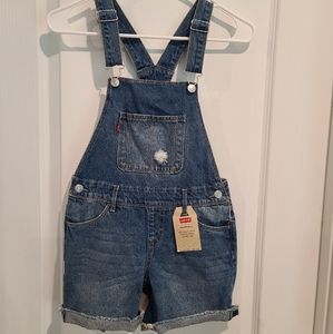 Levi's overalls, girls 8 reg, adjustable straps, shortall